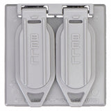 Hubbell 5148-0 : 2 Gang 2 Duplex Device Cover, Weather-Proof