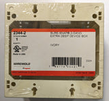 Wiremold 2344-2 : 2 Gang Extra Deep Device Box, Ivory
