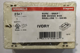 Wiremold 2347 : 1 Gang Shallow Device Box, Ivory