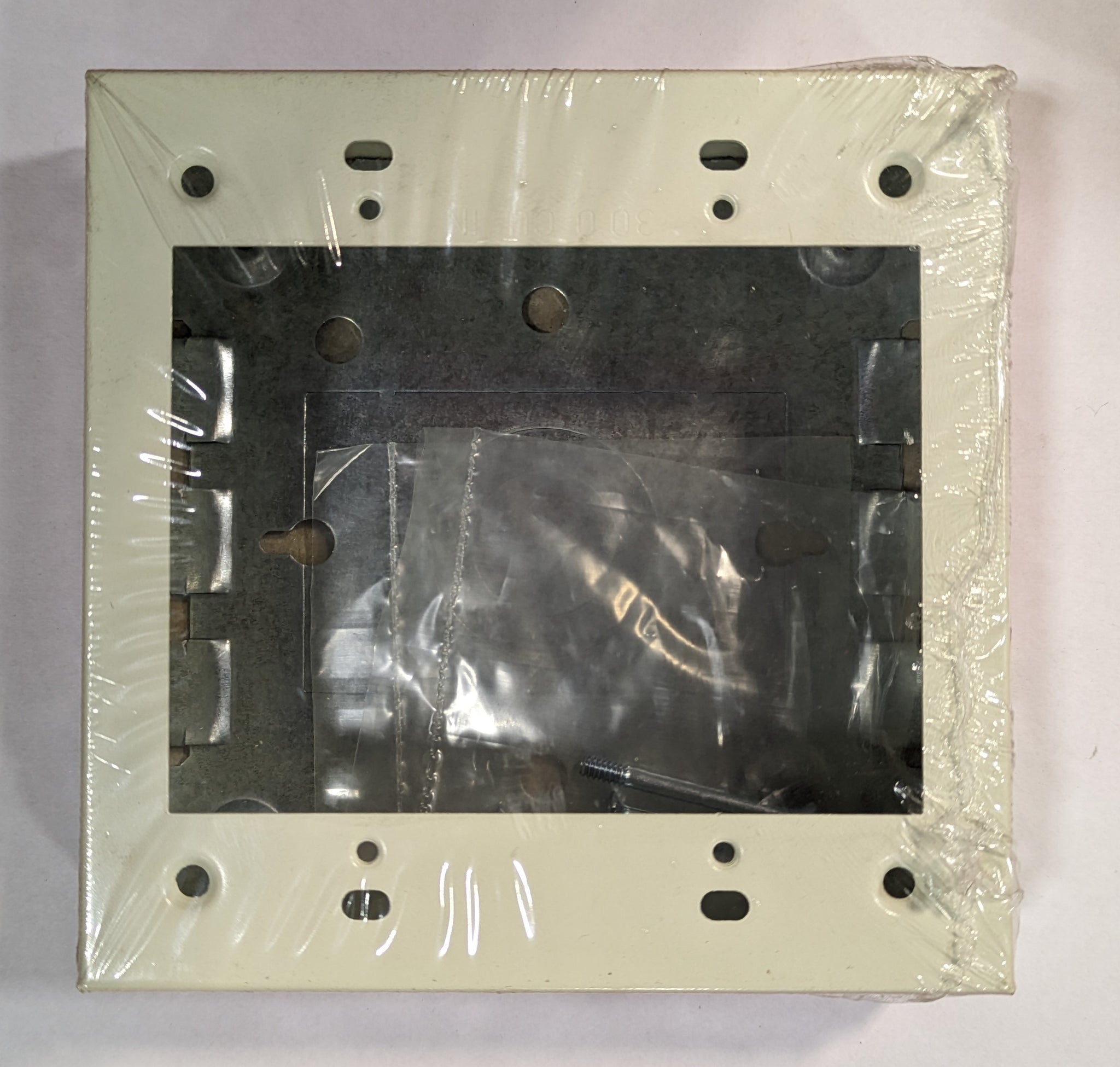 Wiremold V5747-2 : 2 Gang Shallow Switch and Receptacle Box, Ivory