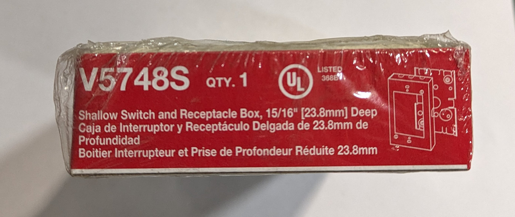 Wiremold V5748S : Shallow Switch and Receptacle Box, Ivory – Ohio