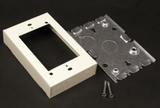 Wiremold V5748S : Shallow Switch and Receptacle Box, Ivory