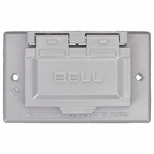 Hubbell 5101-0 : 1 Gang Horizontal GFCI Device Cover, Weather-Proof