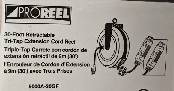 ProReel 5000A-30GF :  30' Extension Cord Reel