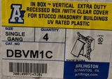 Arlington DBVM1C : 1 Gang Vertical Extra Duty Recessed Box (SET OF 4)