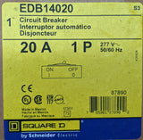 Square D EDB14020 : 20A EDB 1 Pole Circuit Breaker