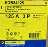 Square D EDB34125 : 125A 3 Pole Circuit Breaker