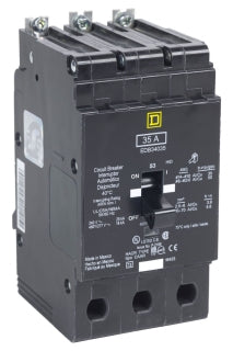 Square D EDB34125 : 125A 3 Pole Circuit Breaker