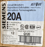 Siemens Q120 : 20A 1 Pole Circuit Breaker