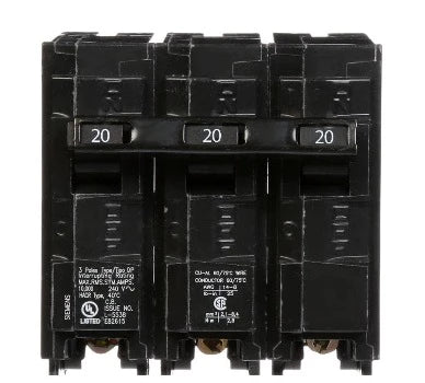 Siemens Q320 : 20A 3 Pole Circuit Breaker