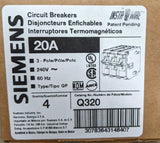 Siemens Q320 : 20A 3 Pole Circuit Breaker