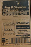 Legrand S2-32-W : 2 Gang Old Work Outlet Box, 32 in³ (SET OF 50)
