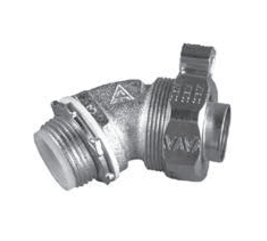 Appleton STB4550L : 1/2'' 45° Liquid-Tight Insulated Connector with Lu ...