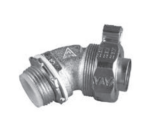 Appleton STB4538L : 3/8'' 45° Liquid-Tight Insulated Connector with Lugs